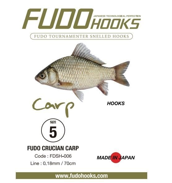 Вързани куки Fudo Crucian Carp - BN 0.16 mm 70 cm