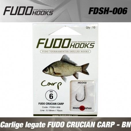 Вързани куки Fudo Crucian Carp- BN 0,18 mm 70 cm