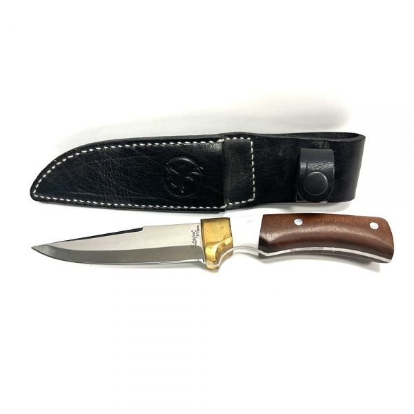 Ловен Нож с Кожена Кания 03 - White, brown handle