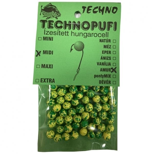 Стиропор за риболов зелено-жълто Technopufi Green-Yellow / Midi